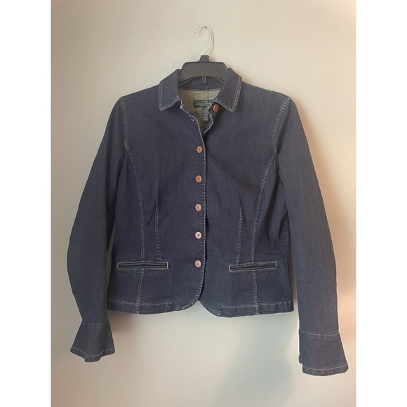 Lauren Blackwell Jackets & Blazers - Lauren Jeans Co Ralph Lauren Jean Jacket Womens Medium Denim Dark Wash VTG SZ 14